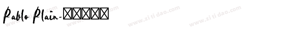 Pablo Plain字体转换